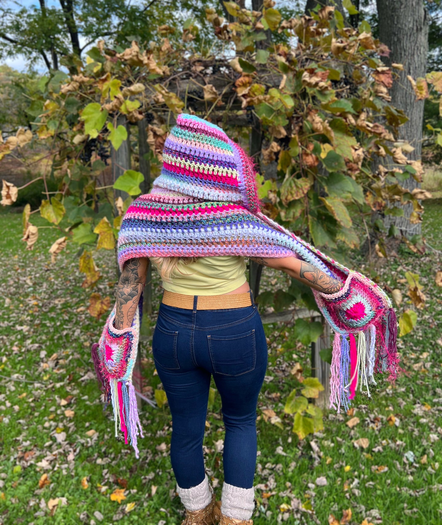 Hooded Pocket Shawl