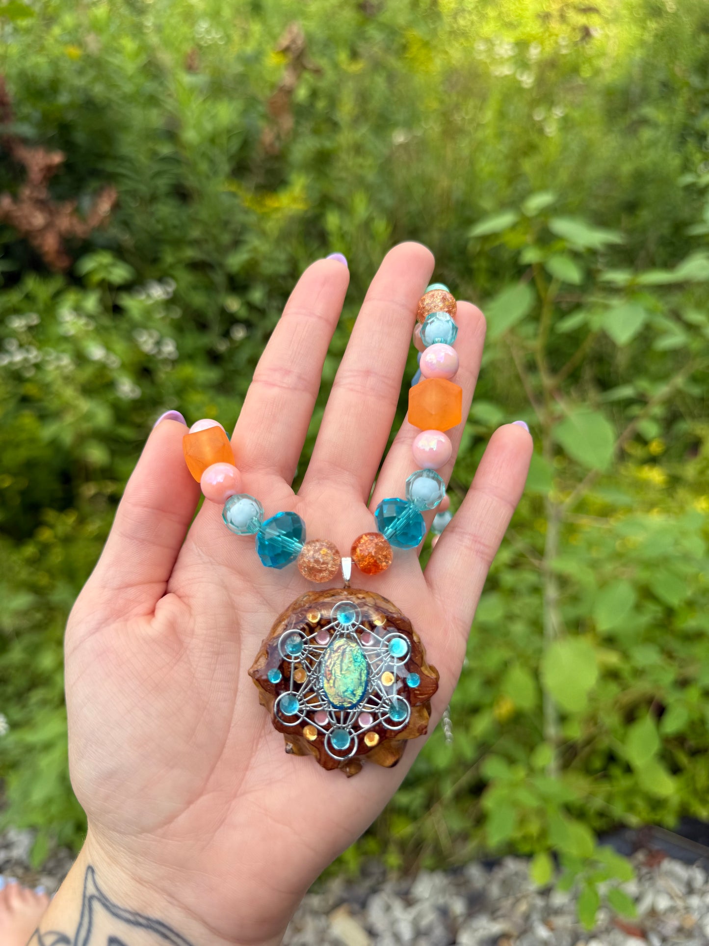 The Sapphire Sol Beaded Choker 18-20”