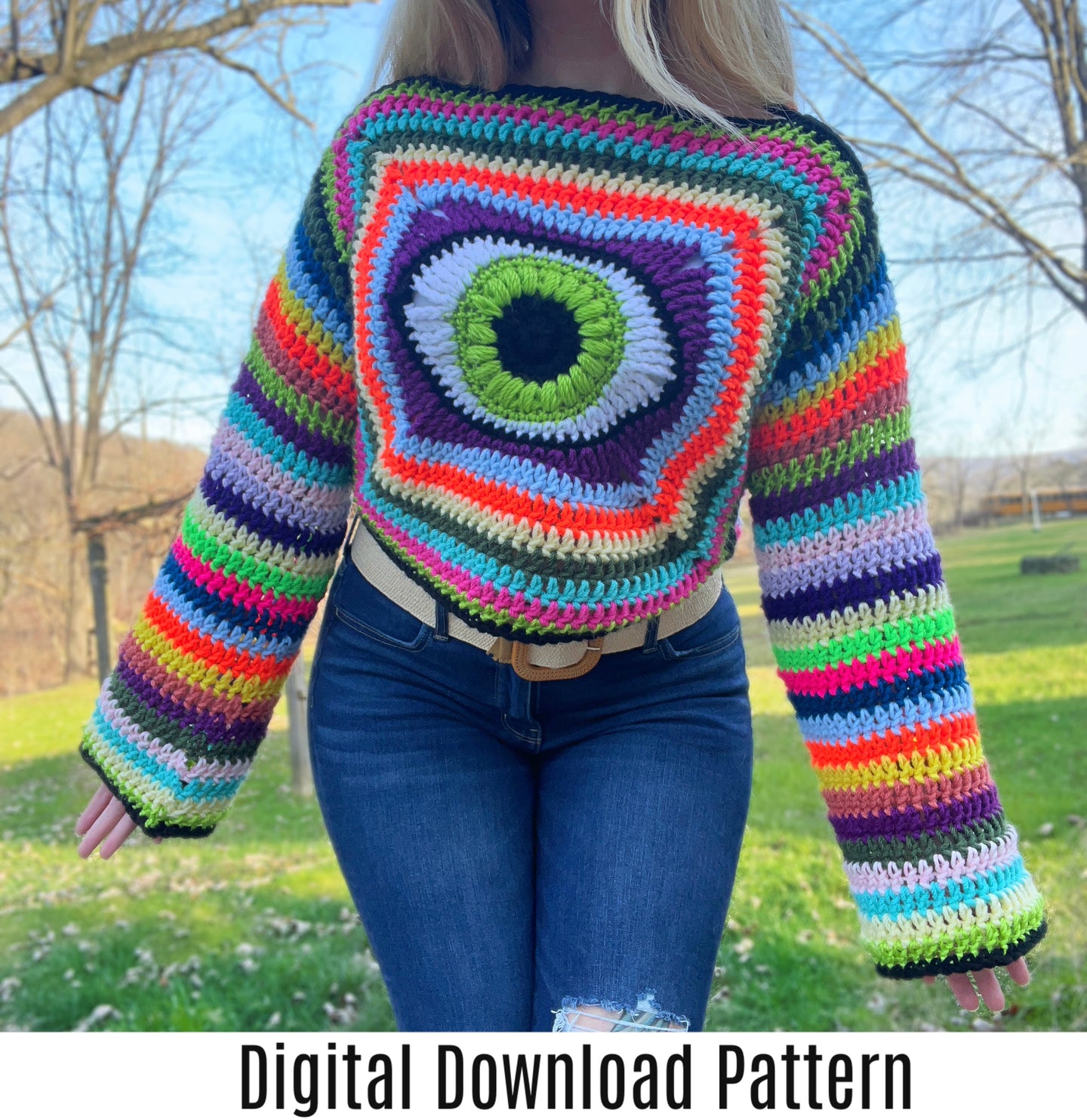 The Eye Candy Sweater - PDF Digital Download Pattern
