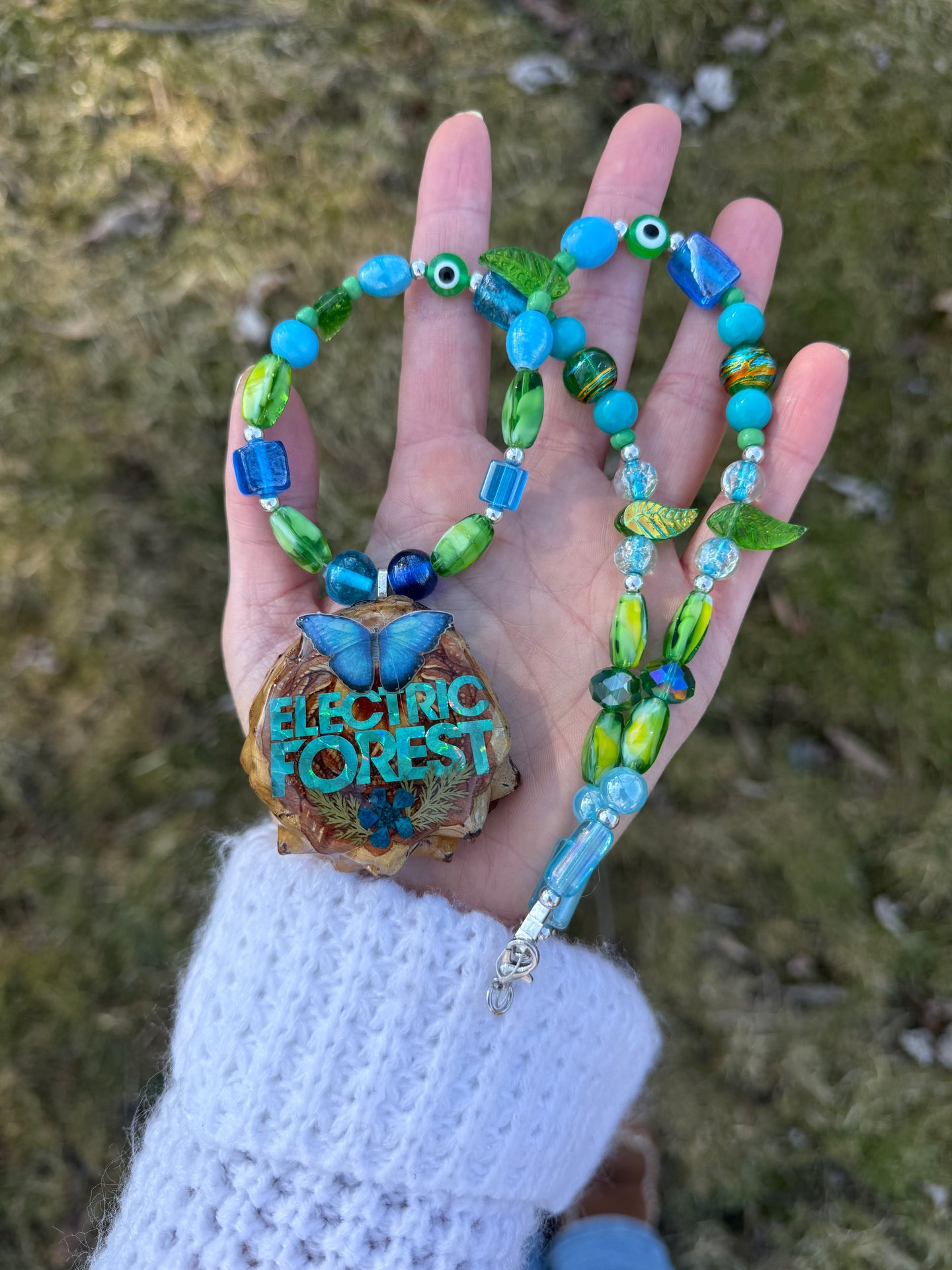 Electric Forest Pinecone Necklace 20-23”