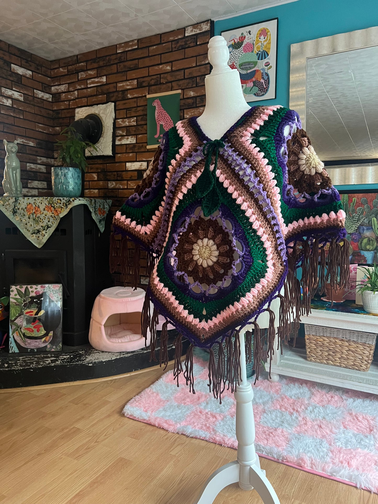 Mandala Flower Poncho