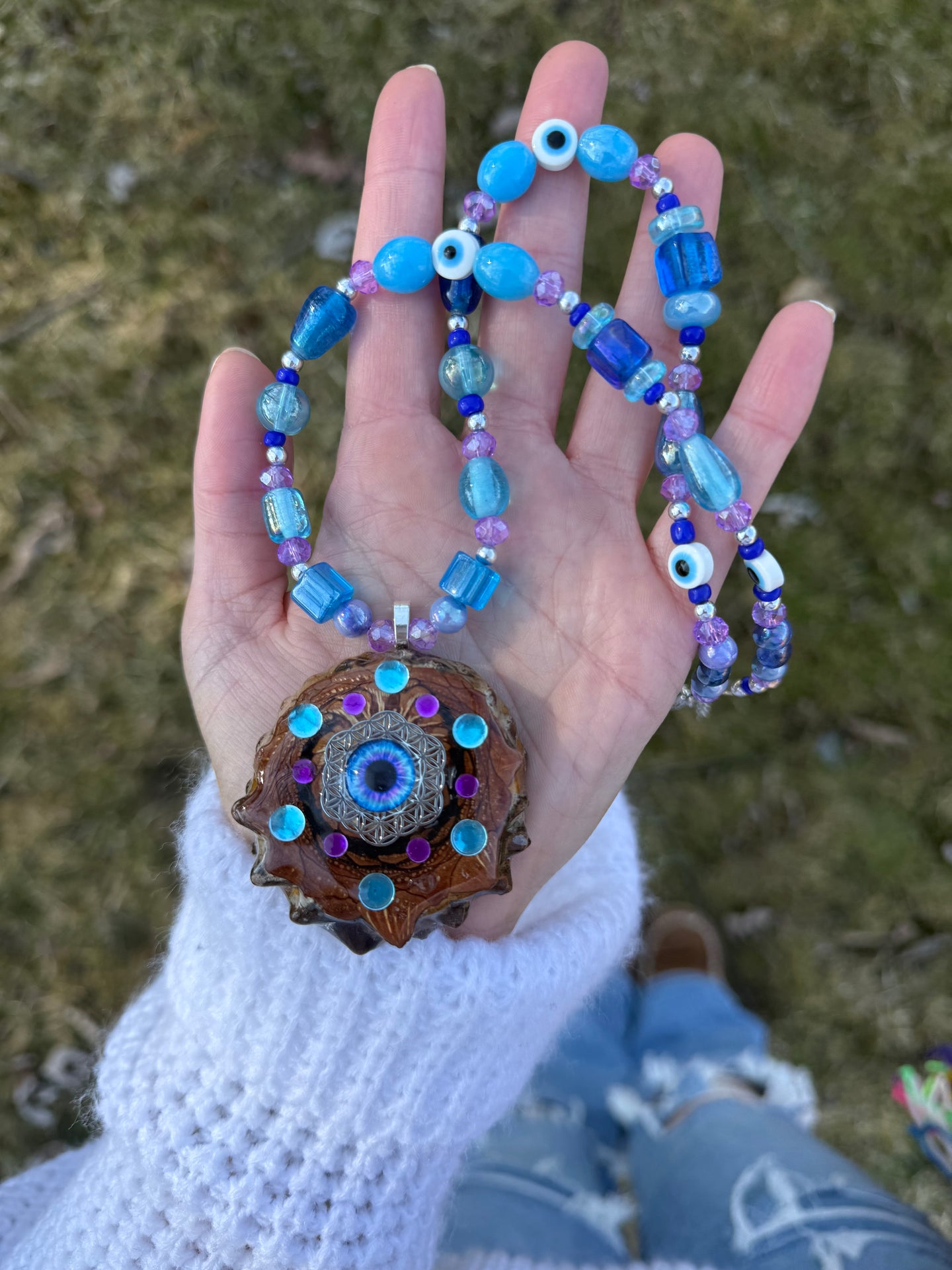 Third Eye Pinecone Necklace 20-22”