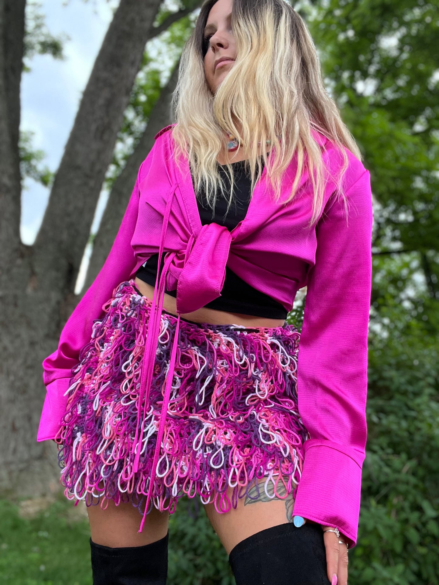 S-M Shaggy Skirt