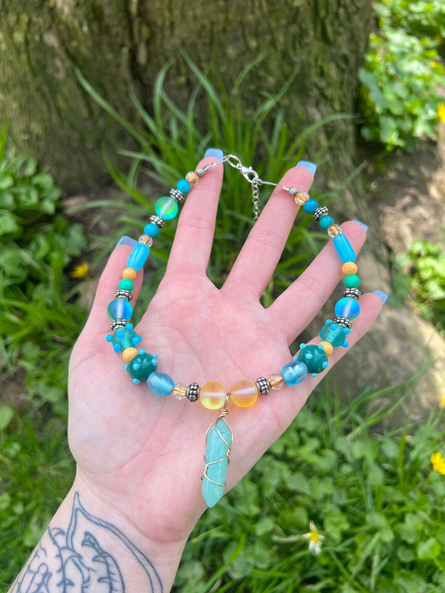 The Aqua Queen Choker 12-16”