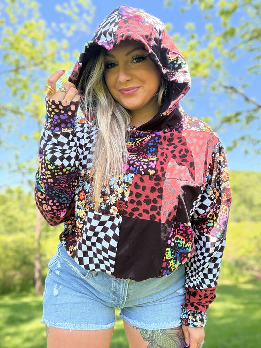 Clowning Around Cropped Hoodie (S/M)