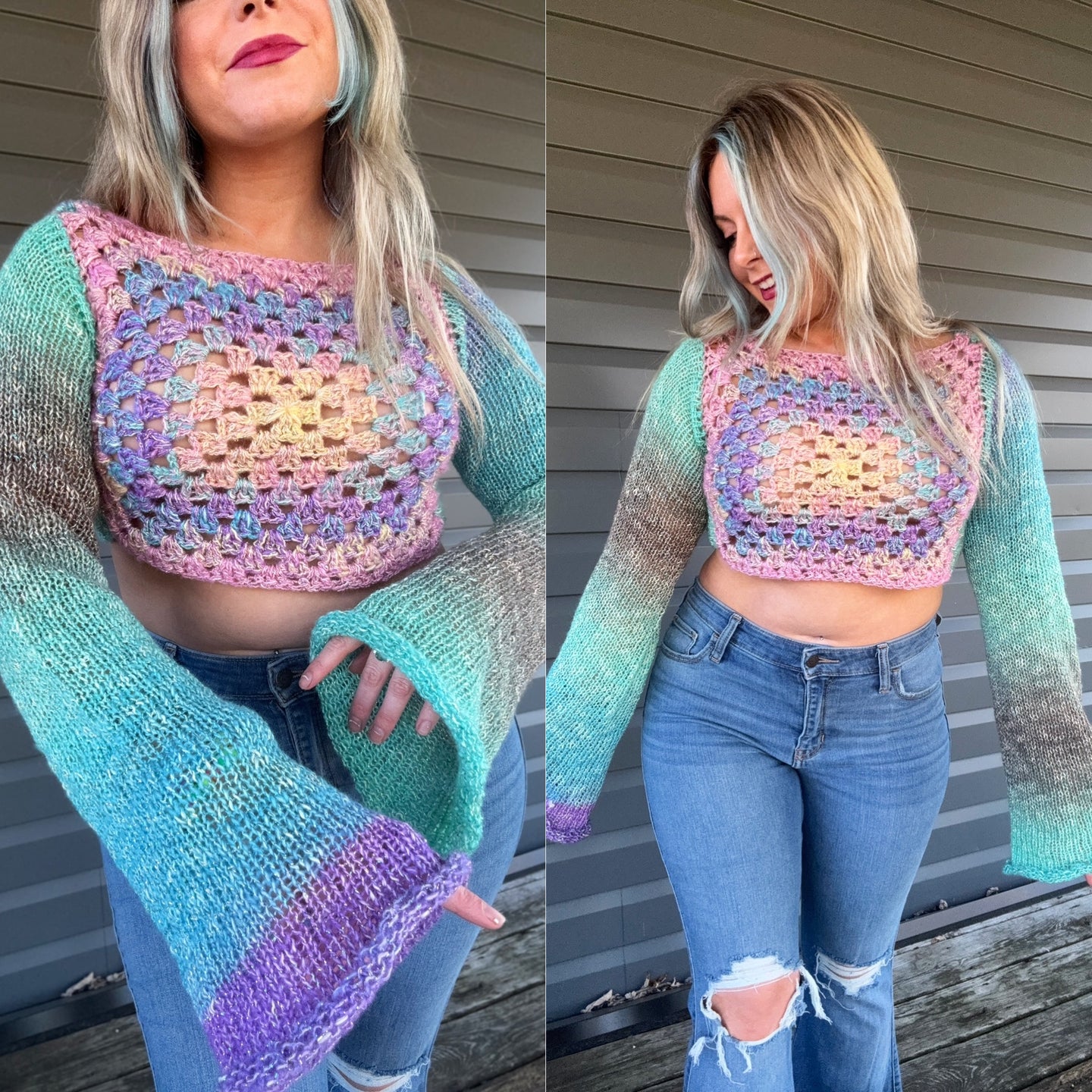 XS/S Glitter Cropped Sweater