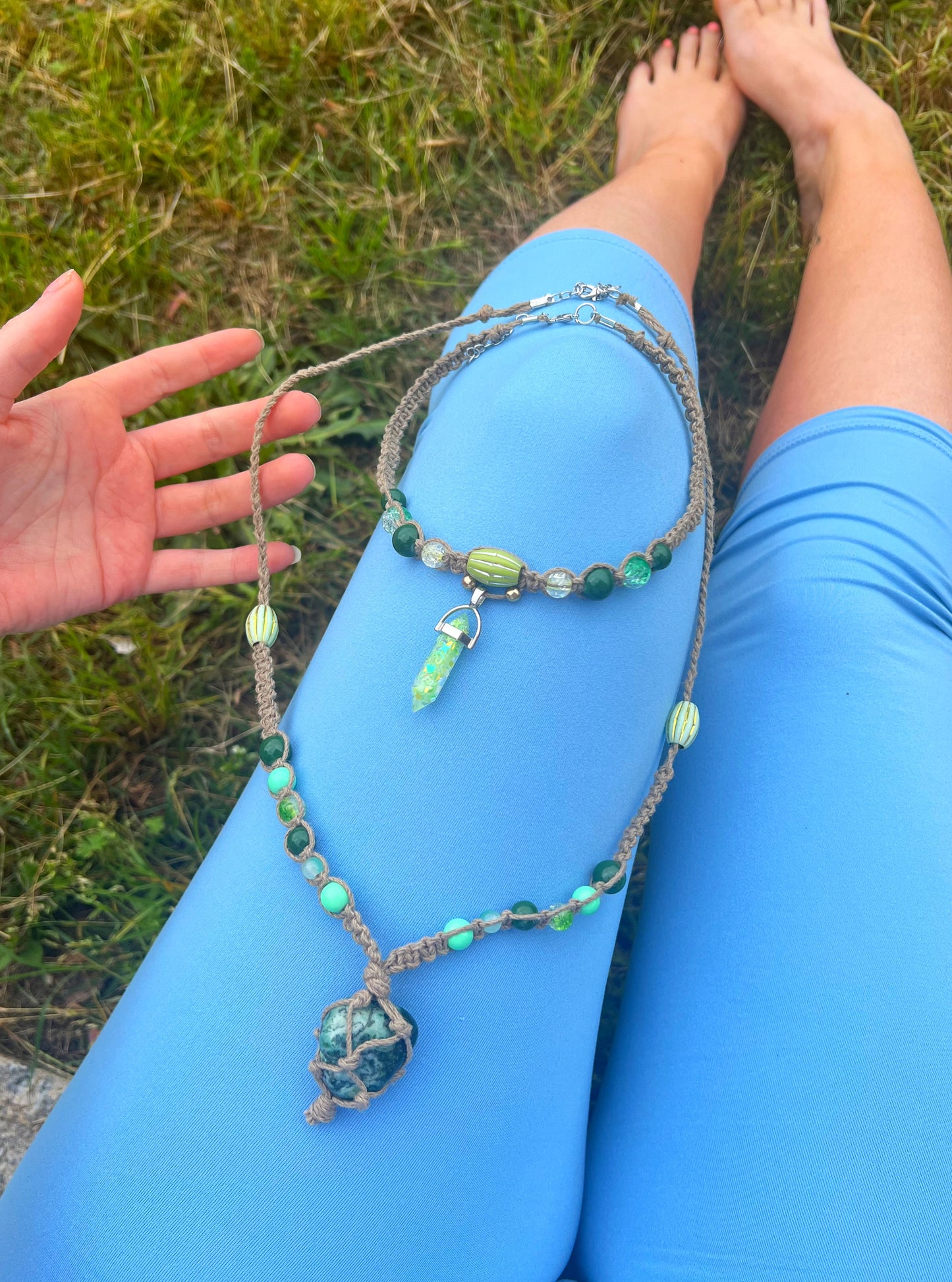 Matching Hemp Set, 2 Piece Choker & Necklace