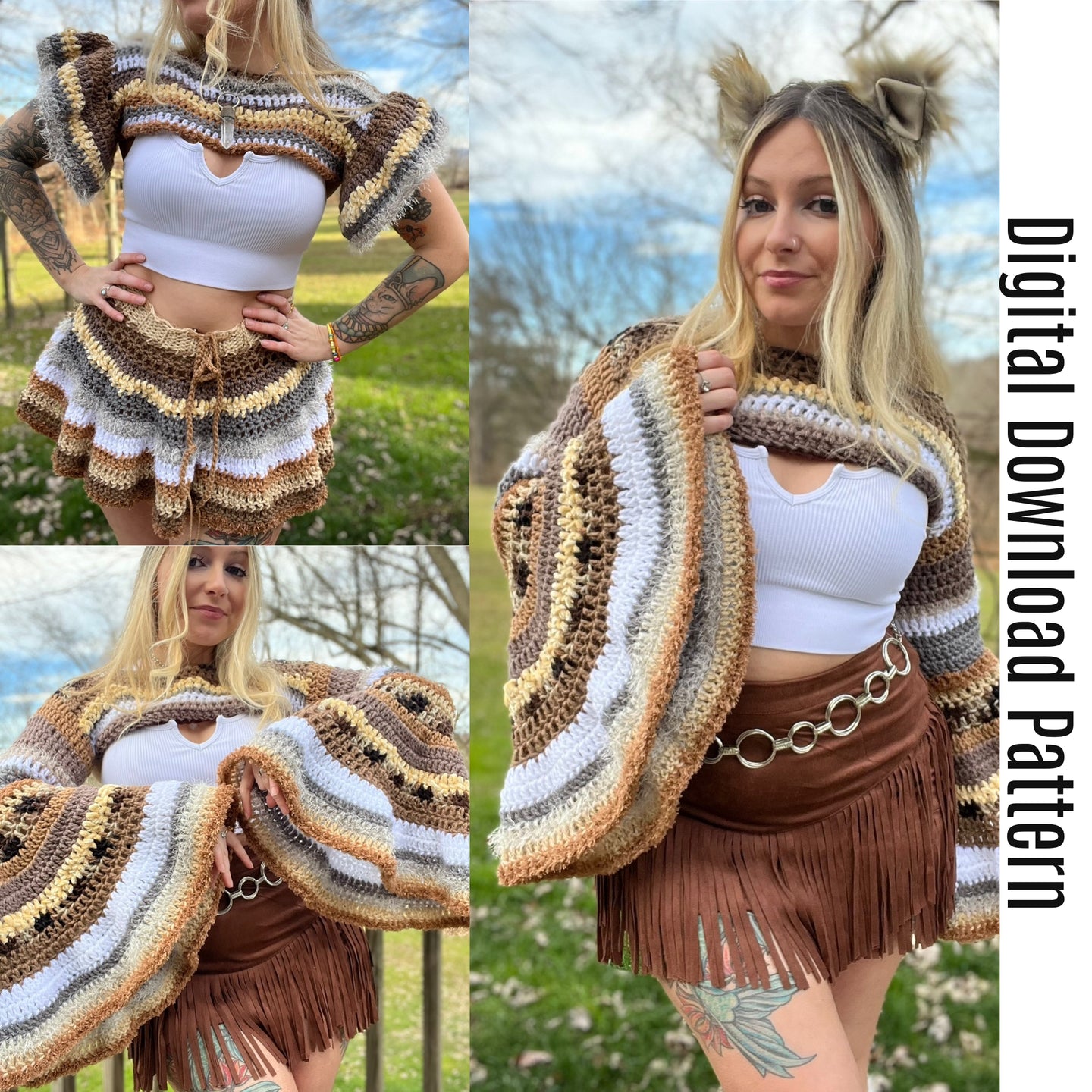 The Fairy Flare Shrug Pattern (Short & Long Sleeve)