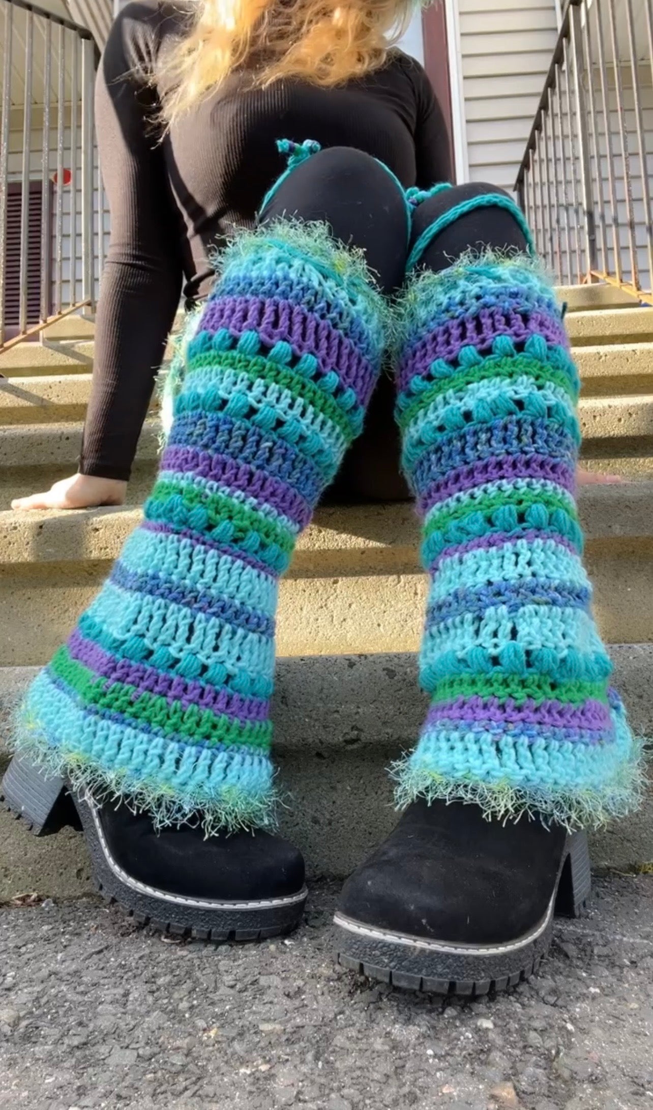 crochet flared leg warmers pattern｜TikTok Search