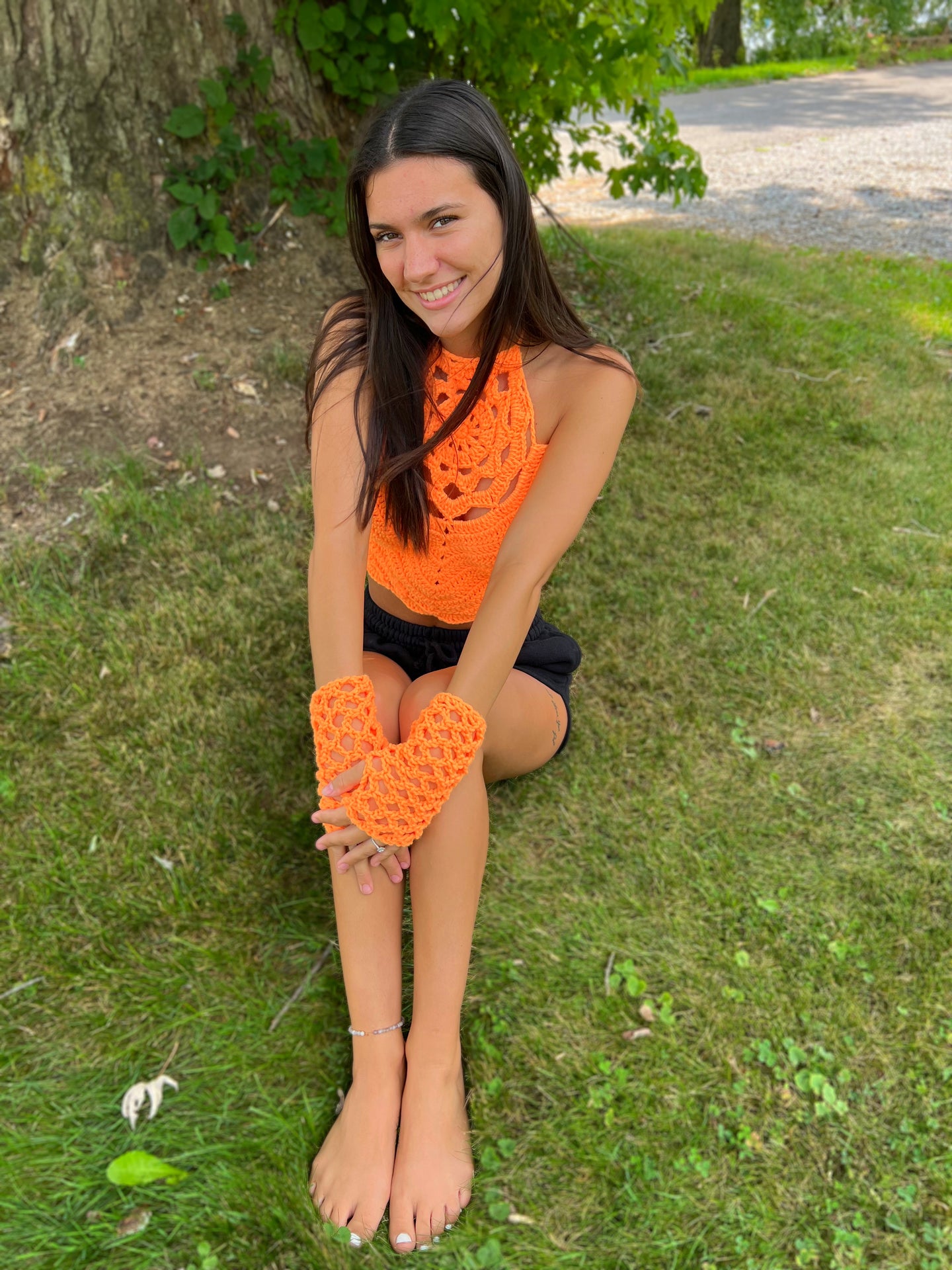 Matching Set - Gloves & Mandala Top