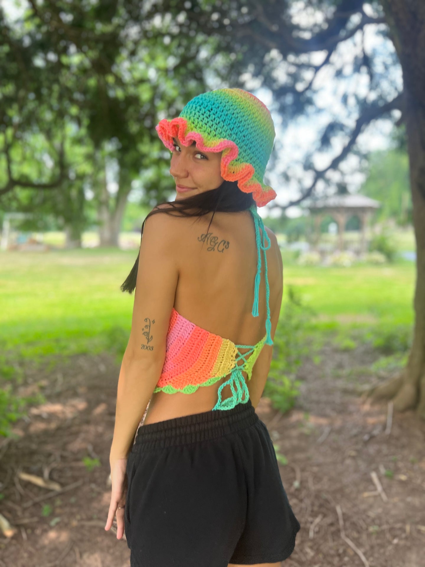 Matching Set - Bucket Hat & Mandala Top