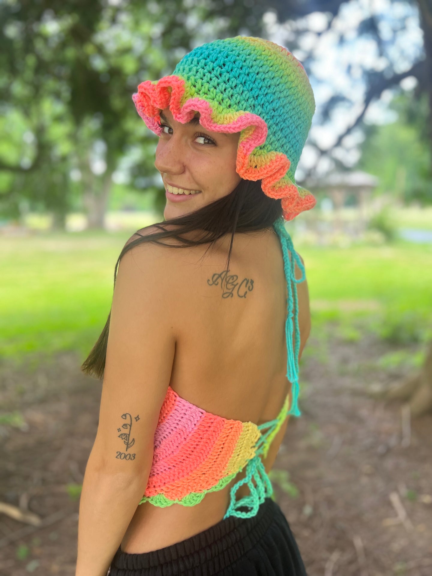 Matching Set - Bucket Hat & Mandala Top