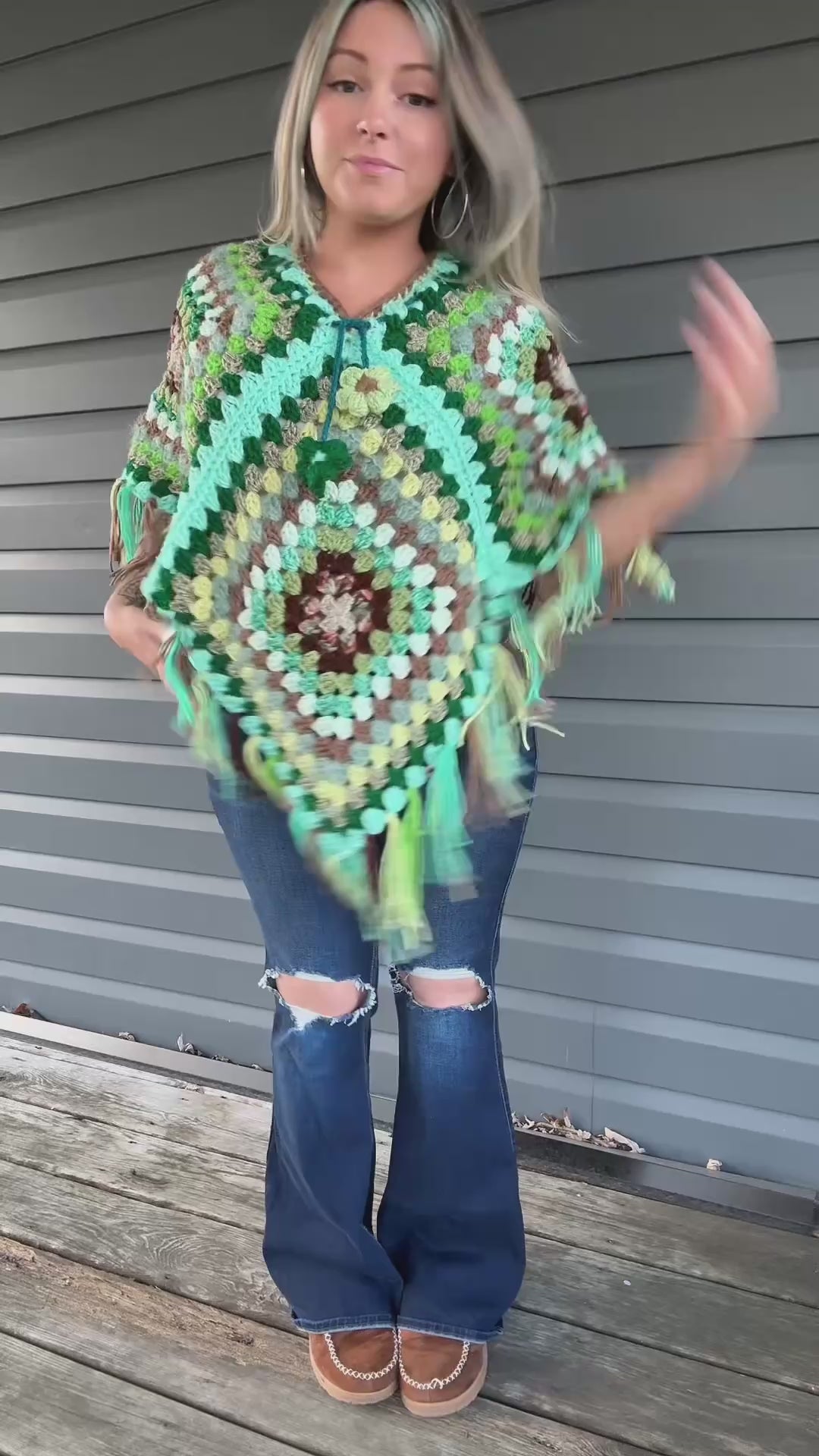 Granny Square Poncho Pattern