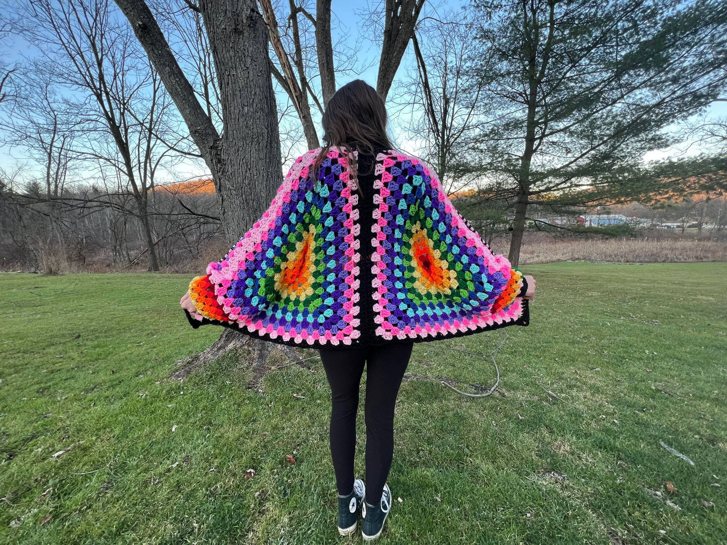 Oversized Crochet Cardigan Pride Sweater