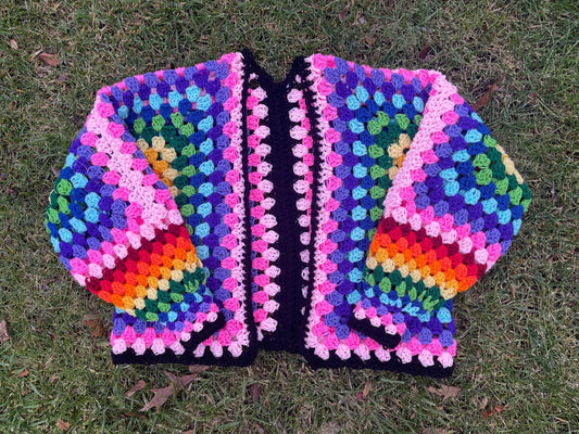 Oversized Crochet Cardigan Pride Sweater