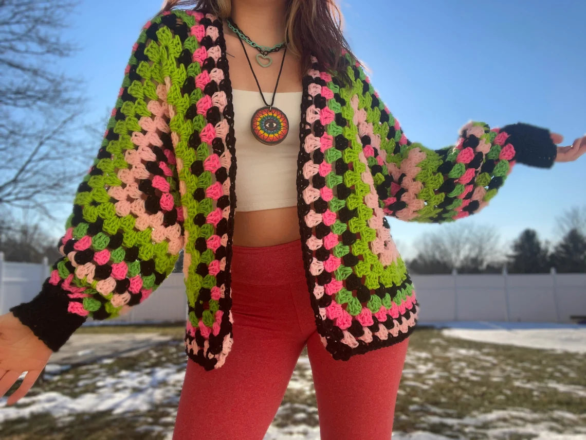 Watermelon Crochet Cardigan