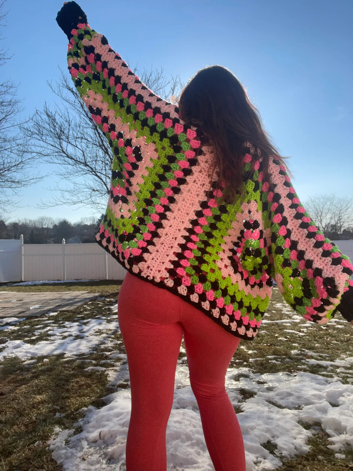 Watermelon Crochet Cardigan
