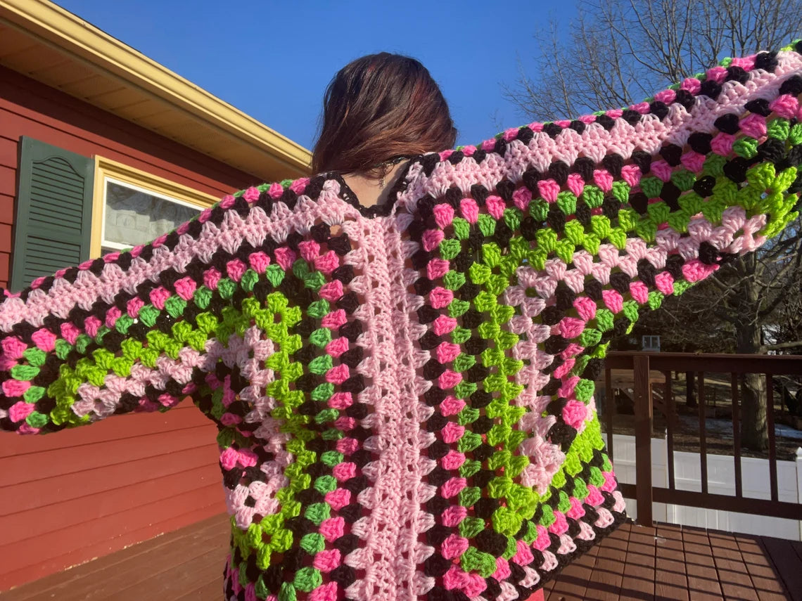 Watermelon Crochet Cardigan