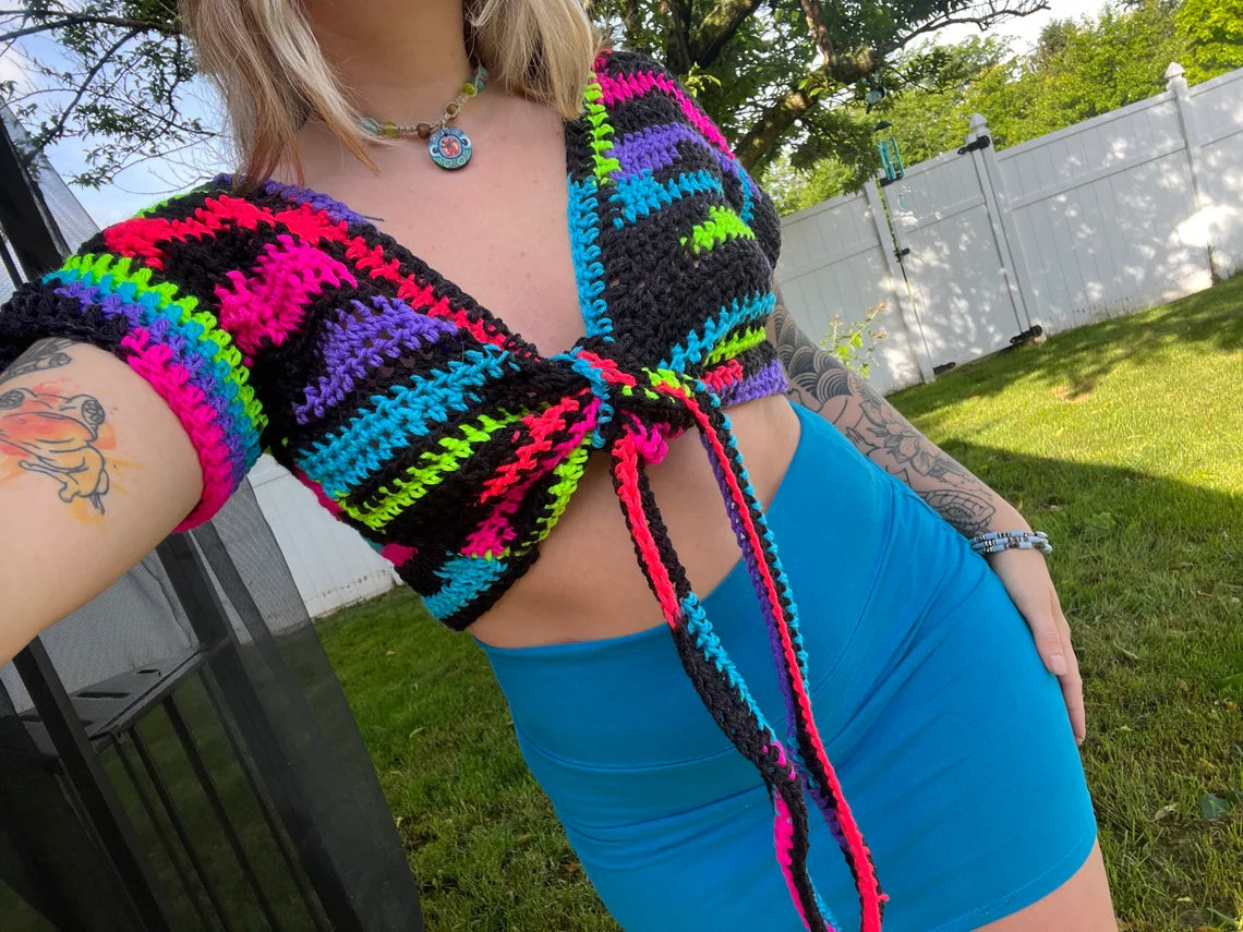 Made to ORDER - Crochet Wrap Top