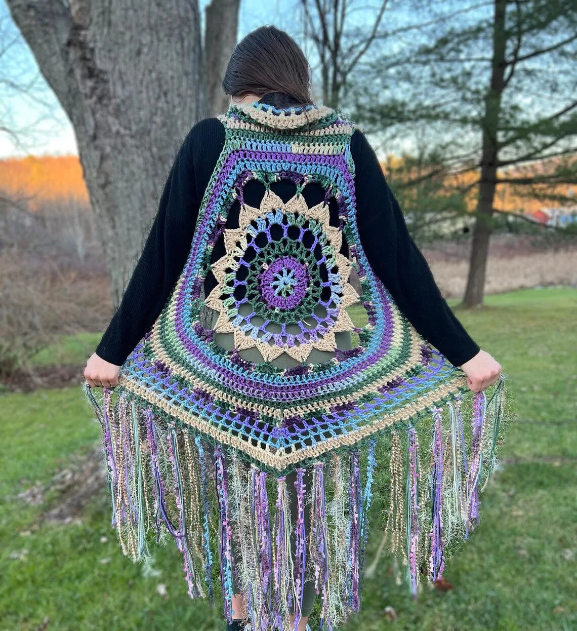 Crochet Fringe Vest