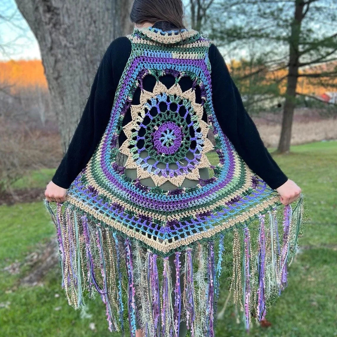 Crochet Fringe Vest