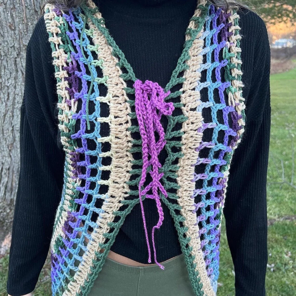 Crochet Fringe Vest