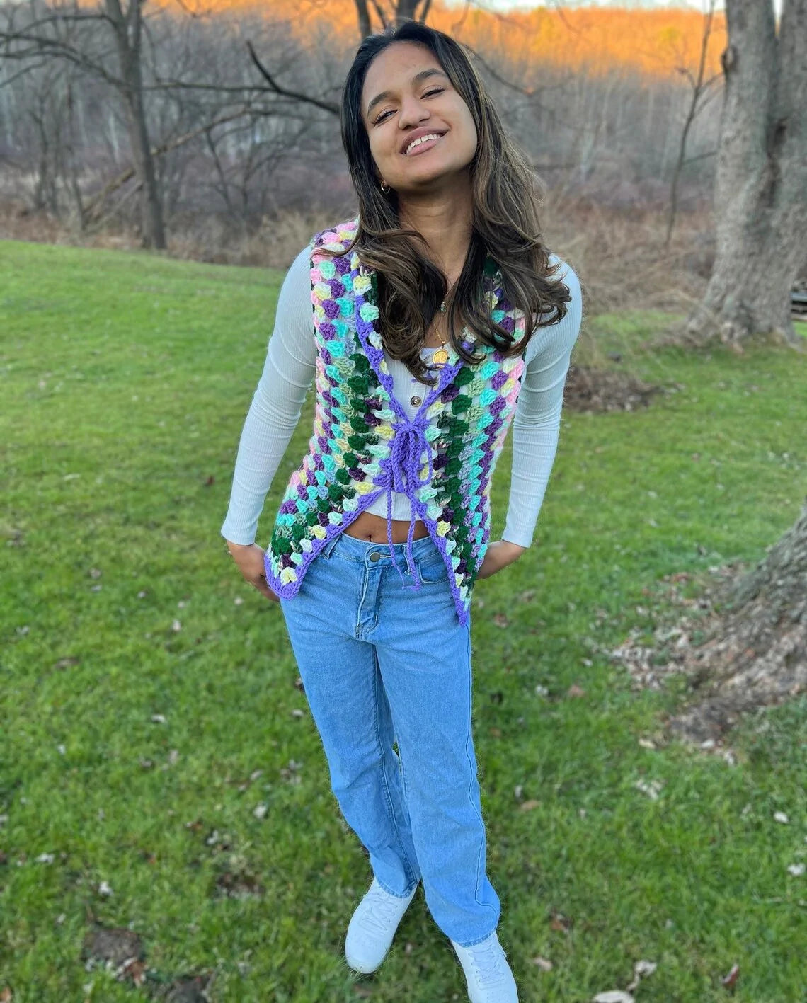 S/M Crochet Mandala Vest