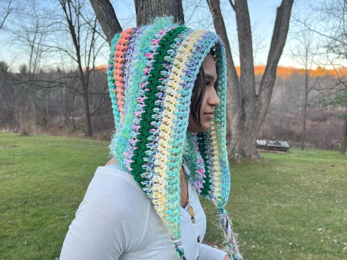 Oversized Crochet Festival Hood