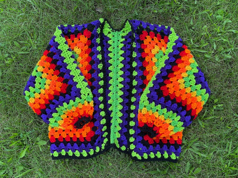 MTO - Halloween Oversized Crochet Cardigan