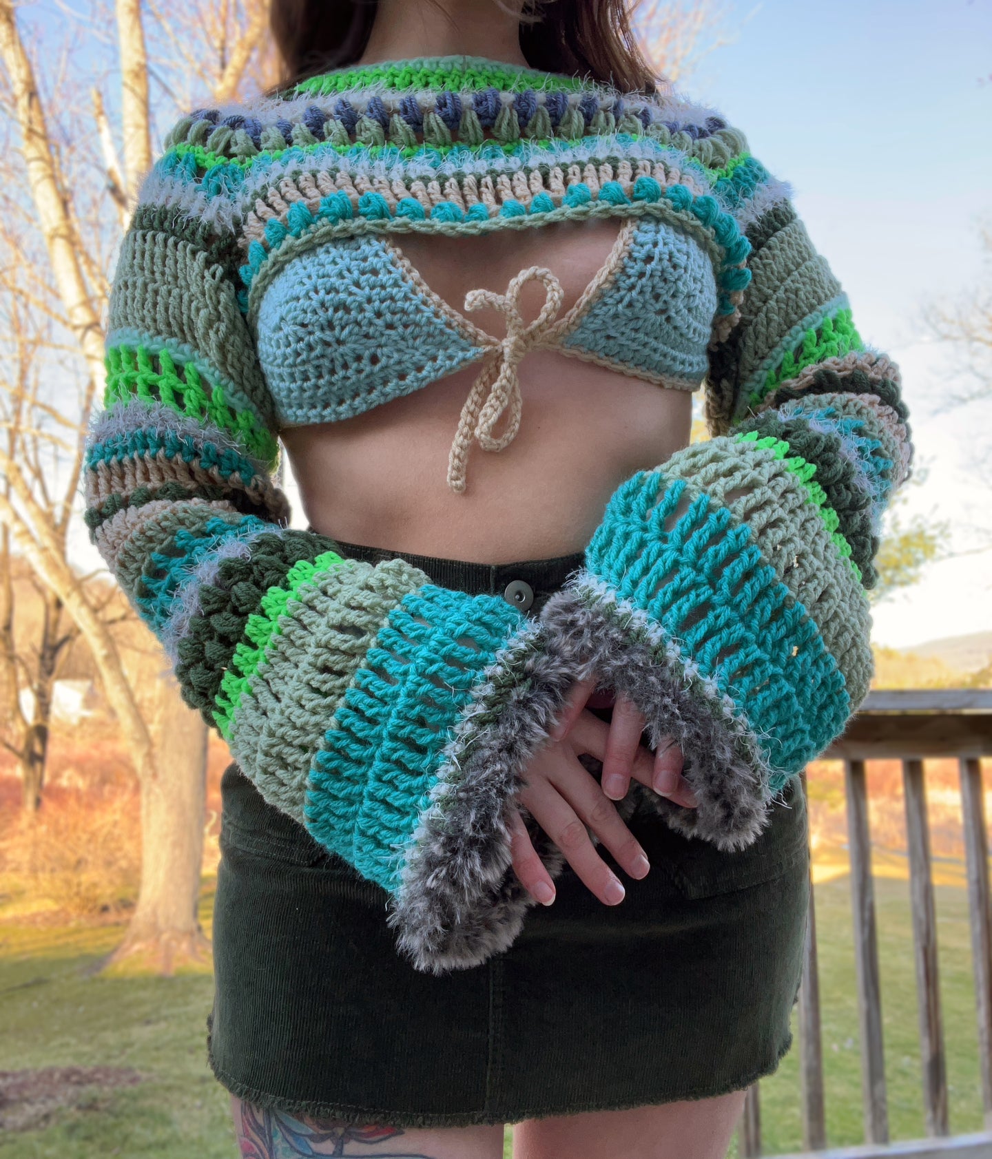 Forest Fairy Shrug and Bikini Top