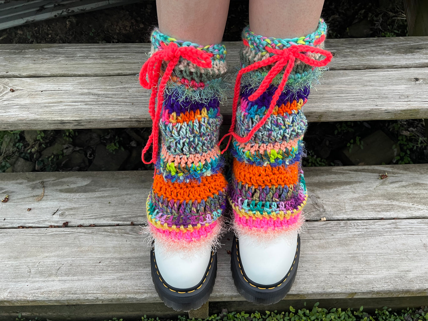 Scrappy Flared Leg Warmers