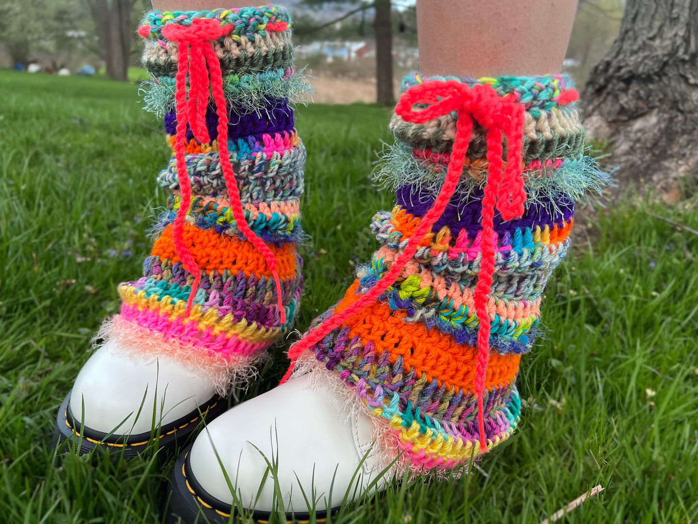 Scrappy Flared Leg Warmers