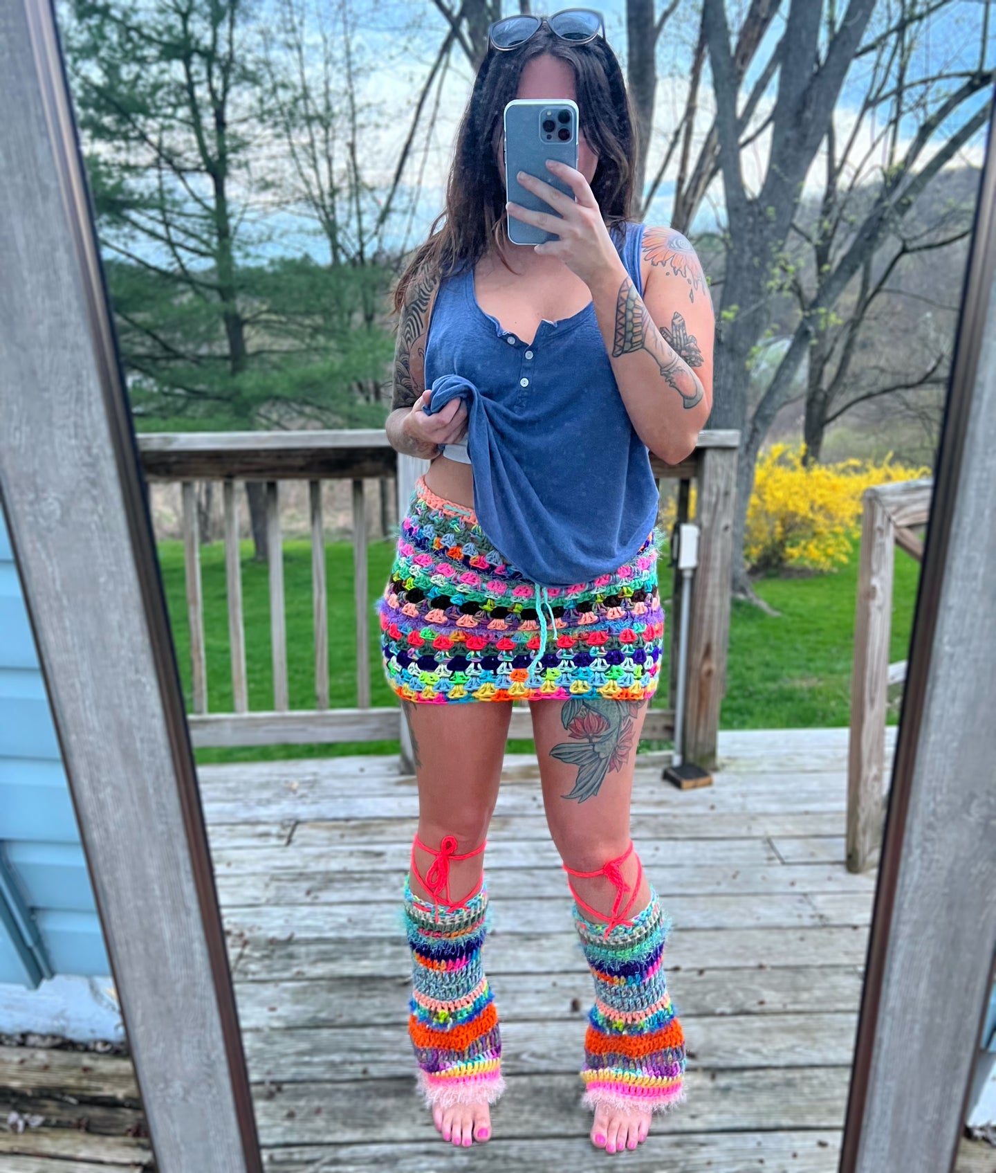 Scrappy Flared Leg Warmers