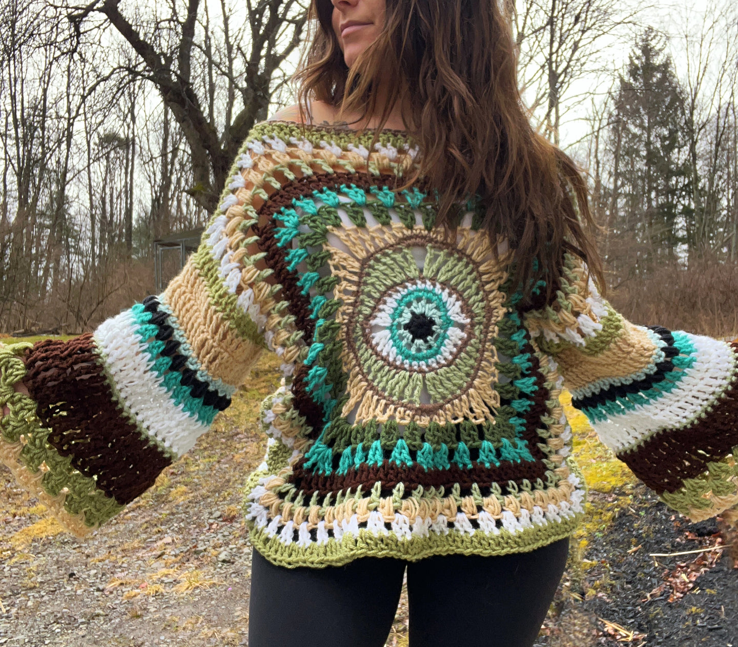 Third Eye Sweater Off-Shoulder