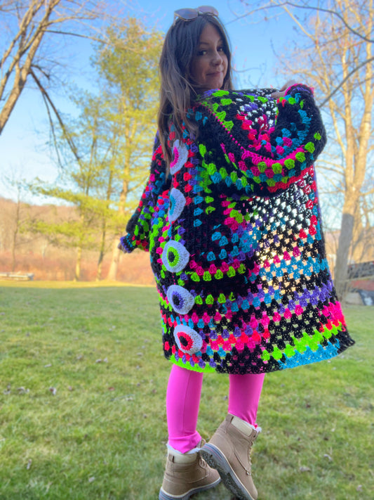 Neon Chakra Cardigan