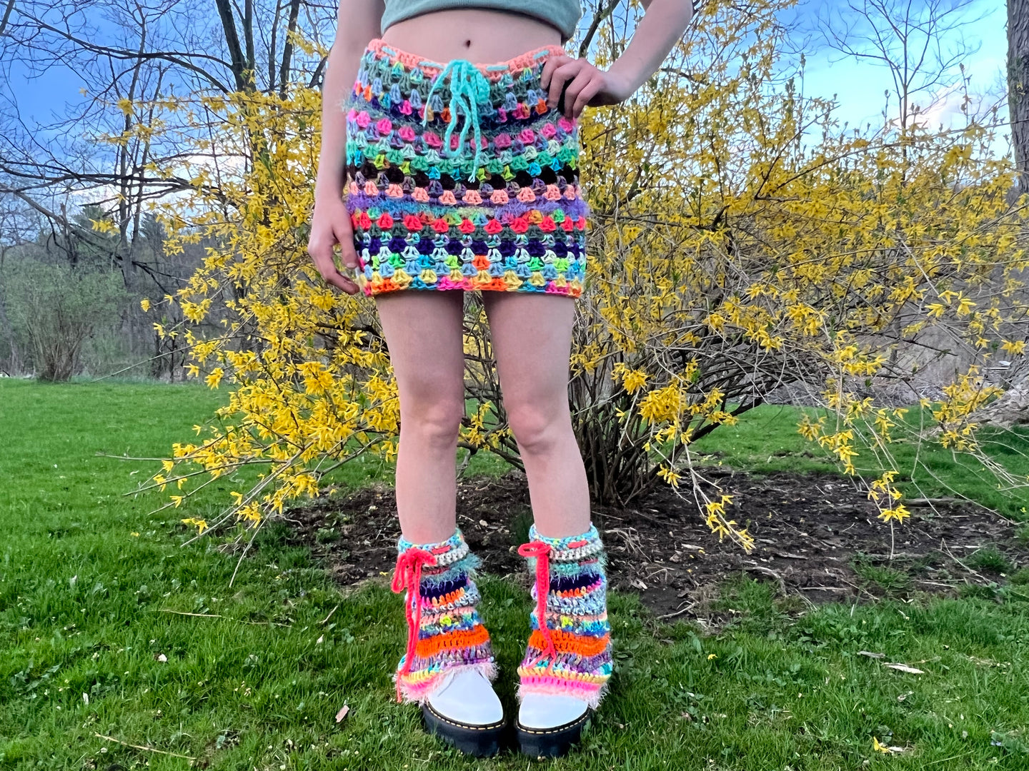 Scrappy Flared Leg Warmers