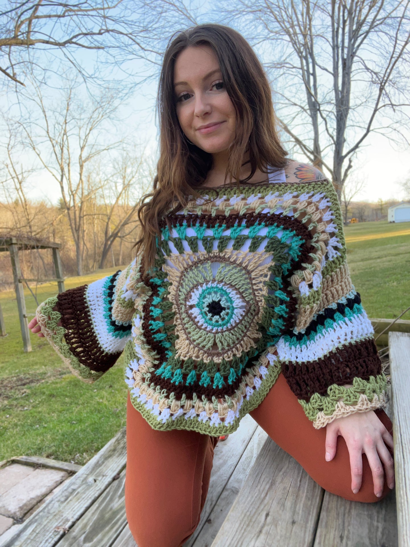 Third Eye Sweater Off-Shoulder