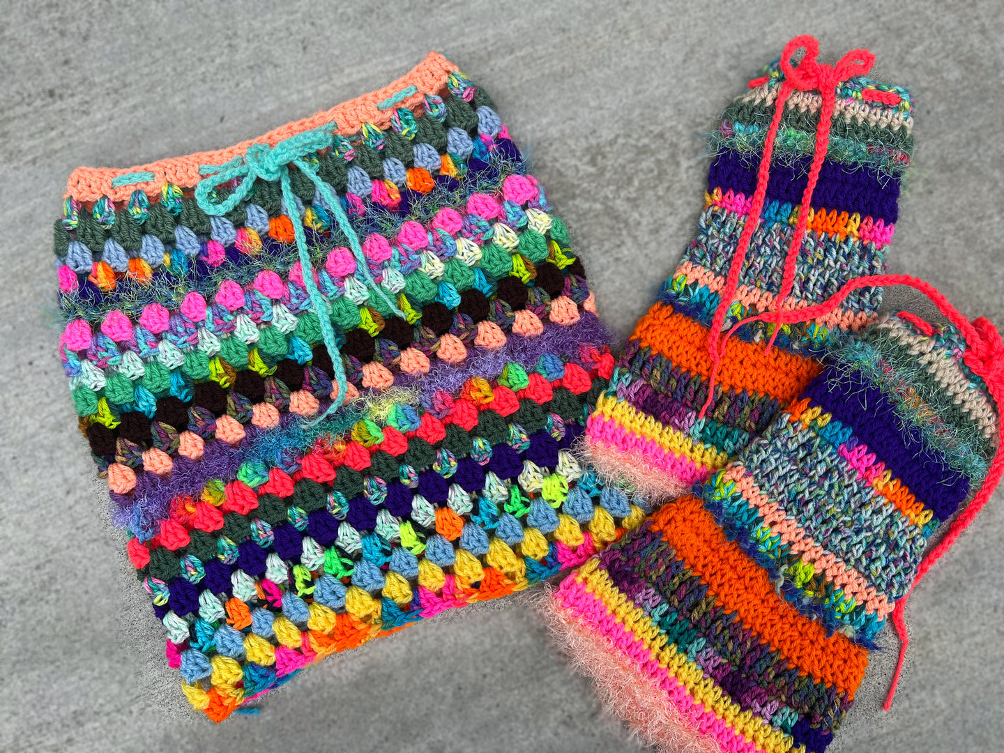 Scrappy Flared Leg Warmers