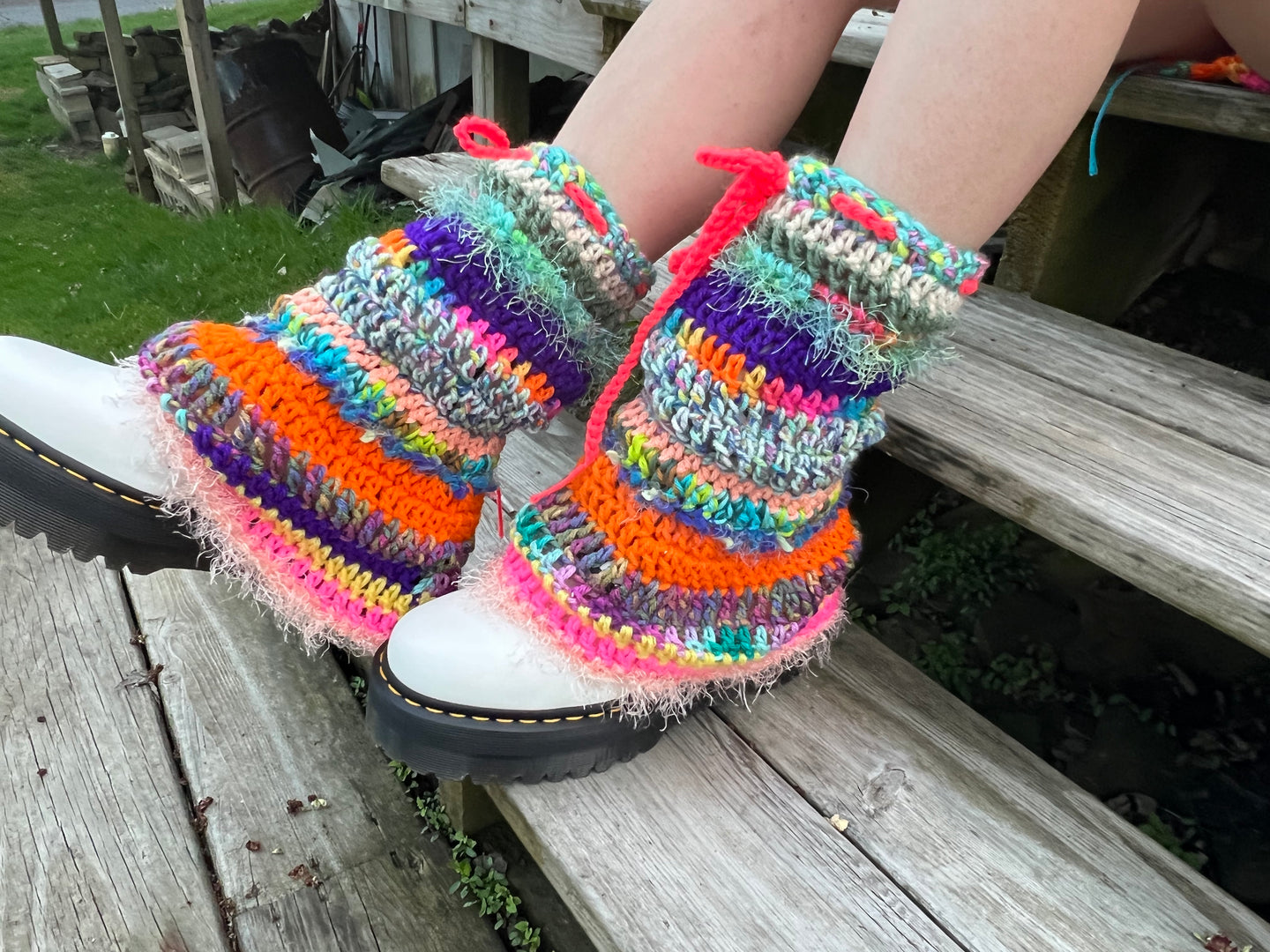 Scrappy Flared Leg Warmers